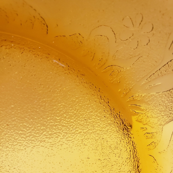 Vintage France Vereco Amber Flower Plate - Picture 3 of 16